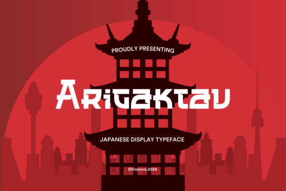Arigaktau: A Cool Asian-Inspired Display Font for Editorial Design