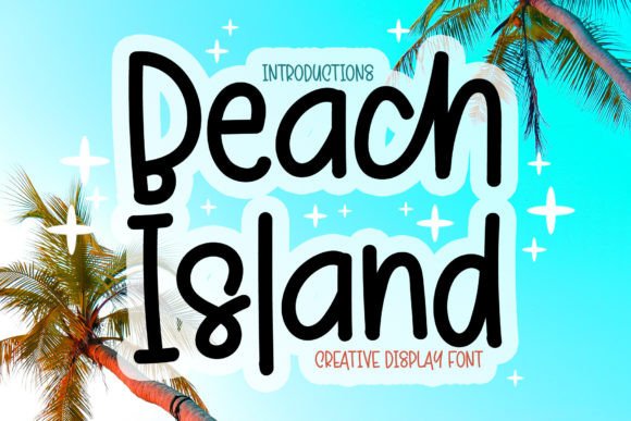 Beach Island: A Festive Display Typeface for Holiday Editorial Design