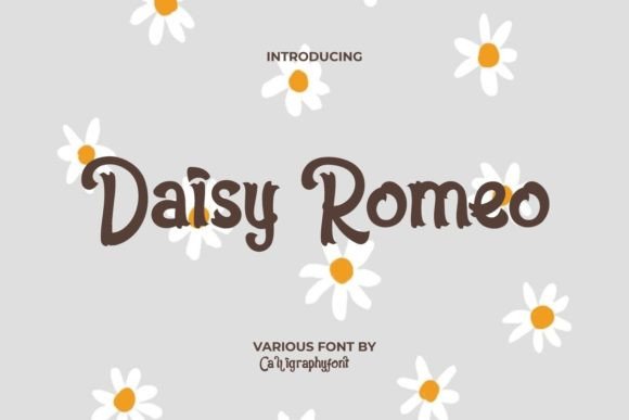 Daisy Romeo: The Curly Display Typeface for Handmade Brands