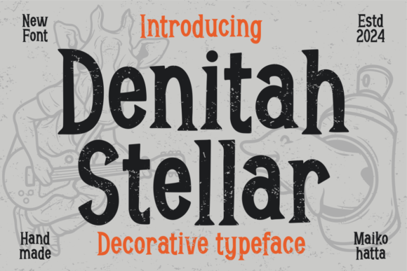 Denitah Stellar: A Modern Display Typeface for Editorial Design