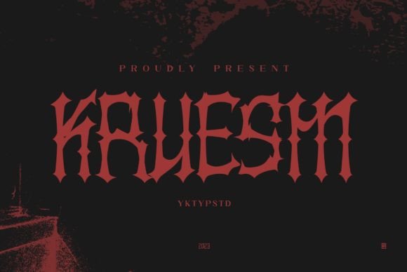 Kruesm: The Spine-Tingling Display Font for Bold Brand Identity