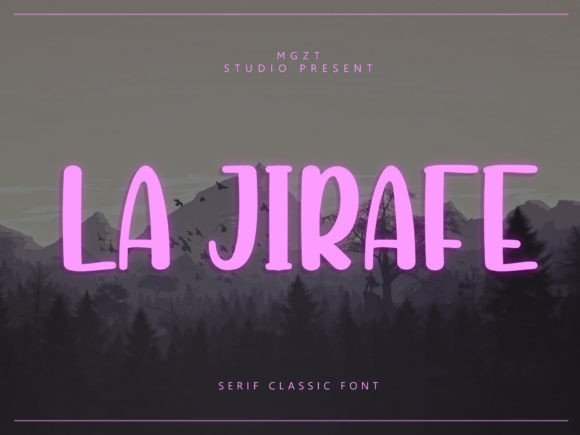 La Jirafe: A Playful Display Font for Unique Brand Identity