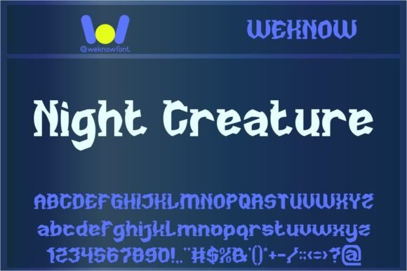 Night Creature: A Magical Display Font for Web Design